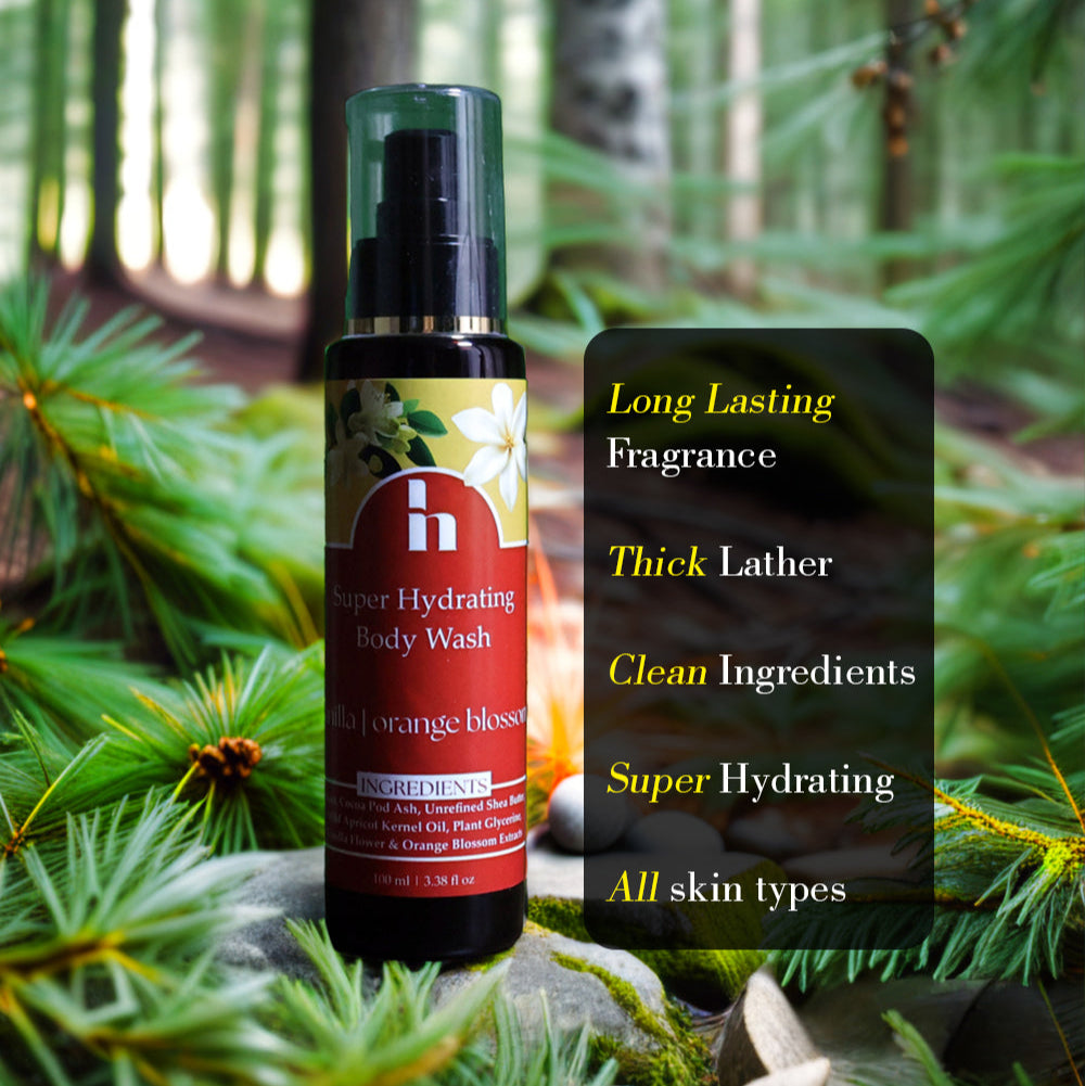 Super Hydrating Body Wash with Vanilla Flower & Orange Blossom extracts (100 gm | 3.50 oz.)