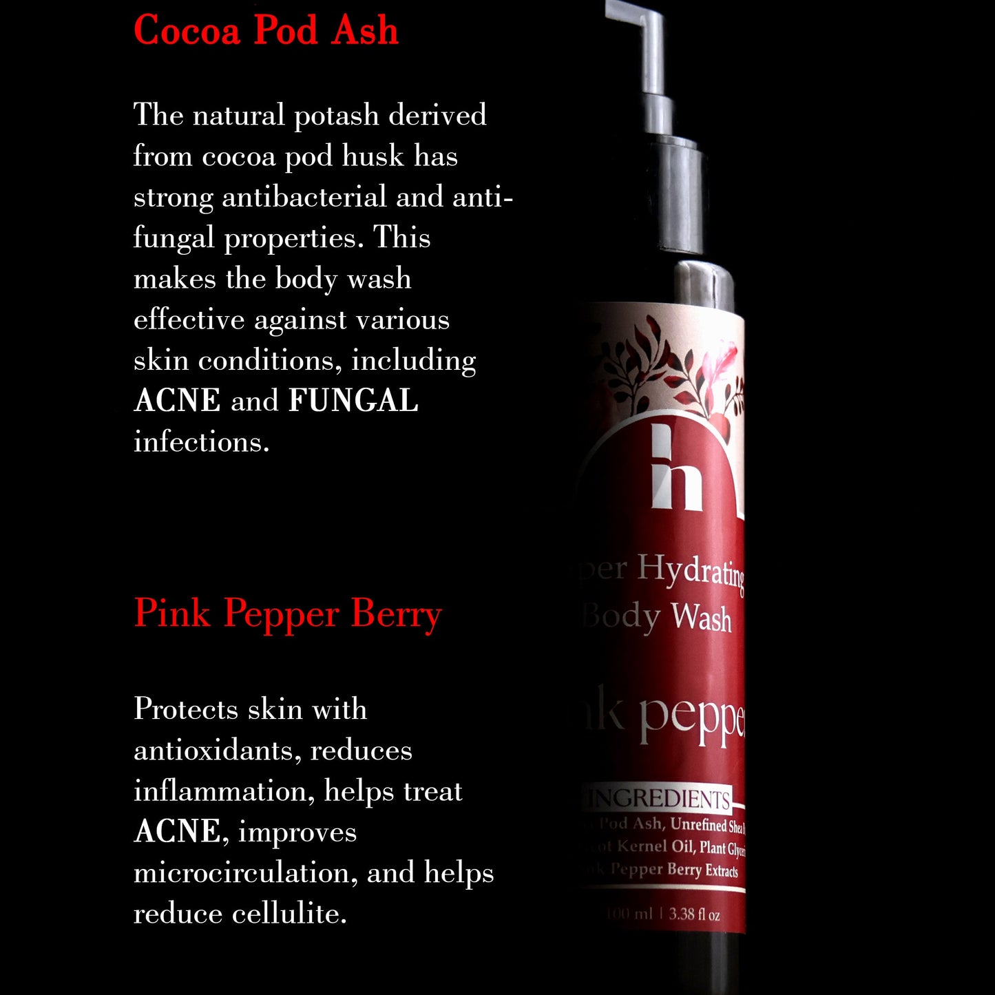 Super Hydrating Body Wash with Pink Pepper extracts (100 gm | 3.50 oz.)