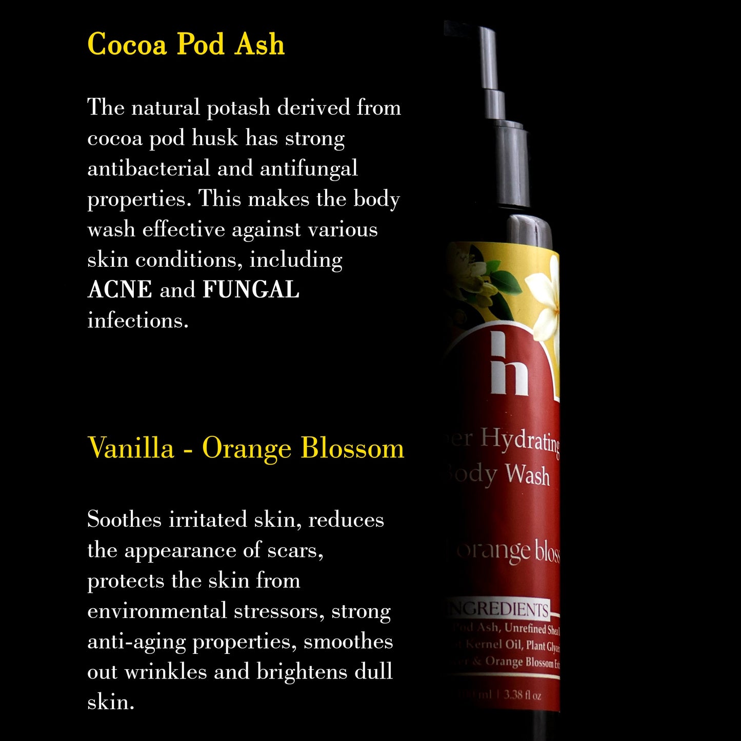 Super Hydrating Body Wash with Vanilla Flower & Orange Blossom extracts (100 gm | 3.50 oz.)