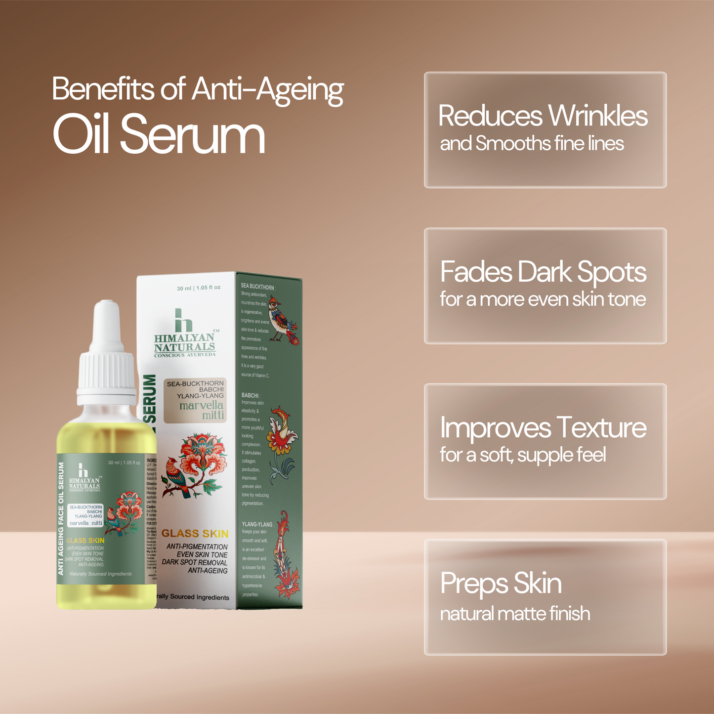 Anti-Ageing Face Oil Serum with Marvella Mitti