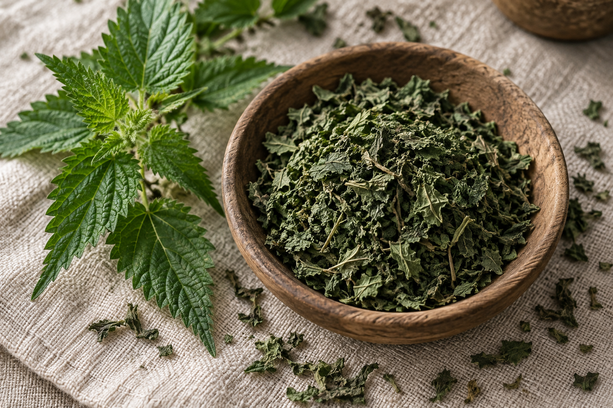 Dried nettle leaves for tea